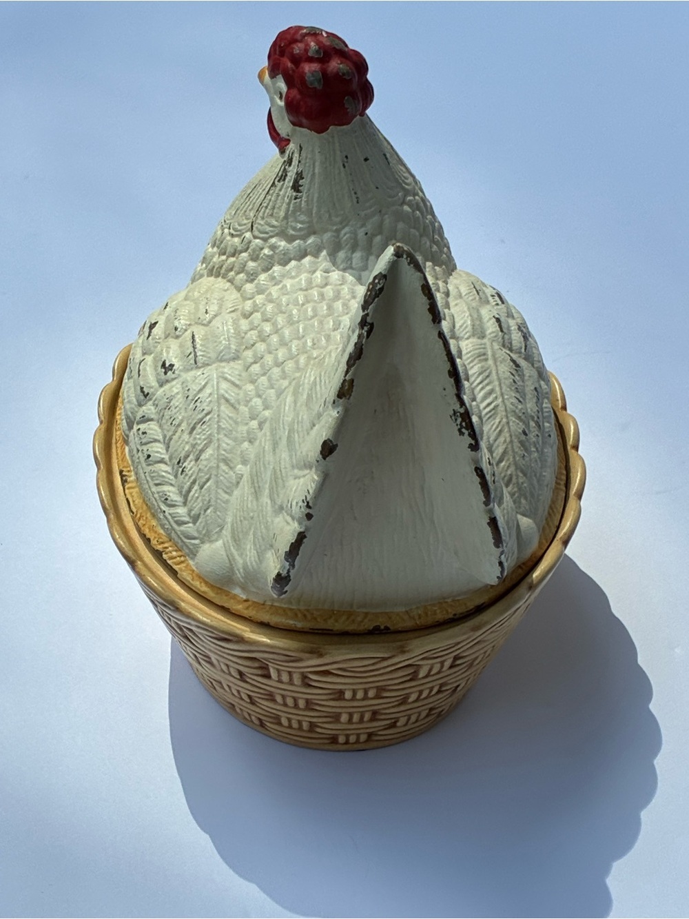 Vintage Large Ceramic Hen on Nest Covered Dish - Picture 2 of 16